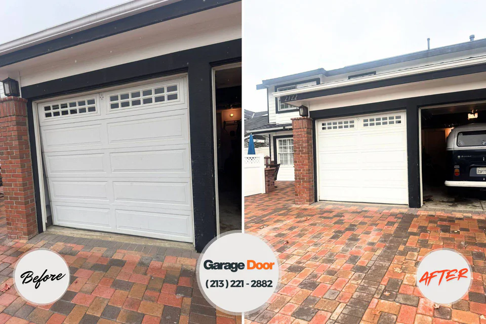 Before and after: garage door repair Plymouth, PA